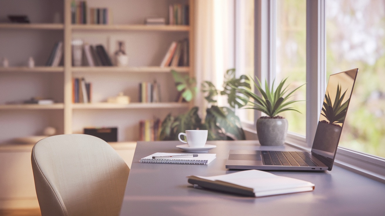 A solopreneur at a desk planning a difficult client conversation